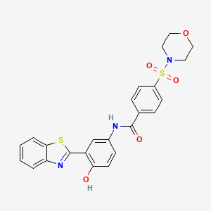 molecular formula C24H21N3O5S2 B2515573 N-(3-(benzo[d]thiazol-2-yl)-4-hydroxyphenyl)-4-(morpholinosulfonyl)benzamide CAS No. 387883-19-4