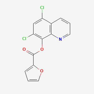 5,7-Dichloroquinolin-8-yl furan-2-carboxylate