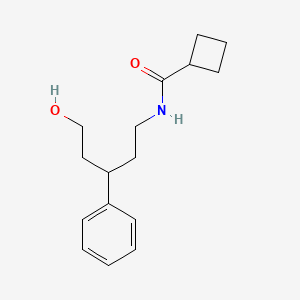 molecular formula C16H23NO2 B2515580 N-(5-hydroxy-3-phenylpentyl)cyclobutanecarboxamide CAS No. 1788530-94-8