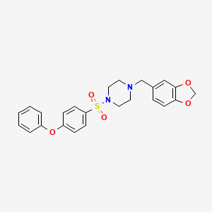 1-(1,3-Benzodioxol-5-ylmethyl)-4-(4-phenoxyphenyl)sulfonylpiperazine