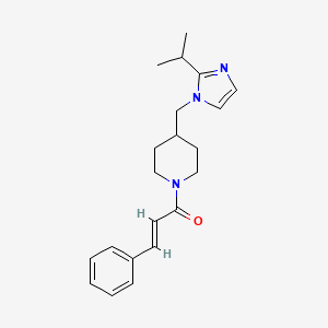 (E)-1-(4-((2-isopropyl-1H-imidazol-1-yl)methyl)piperidin-1-yl)-3-phenylprop-2-en-1-one