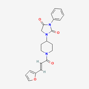 (E)-1-(1-(3-(furan-2-yl)acryloyl)piperidin-4-yl)-3-phenylimidazolidine-2,4-dione