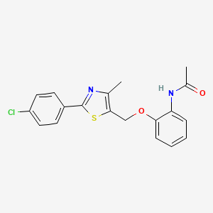 N-(2-{[2-(4-chlorophenyl)-4-methyl-1,3-thiazol-5-yl]methoxy}phenyl)acetamide