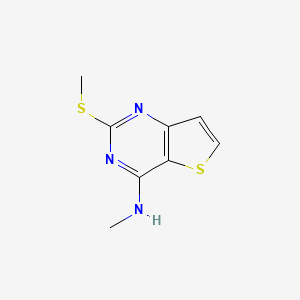 molecular formula C8H9N3S2 B2515603 N-methyl-2-(methylsulfanyl)thieno[3,2-d]pyrimidin-4-amine CAS No. 343374-14-1