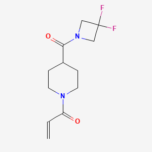 B2515605 1-[4-(3,3-Difluoroazetidine-1-carbonyl)piperidin-1-yl]prop-2-en-1-one CAS No. 2361875-59-2