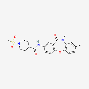 N-(8,10-dimethyl-11-oxo-10,11-dihydrodibenzo[b,f][1,4]oxazepin-2-yl)-1-(methylsulfonyl)piperidine-4-carboxamide
