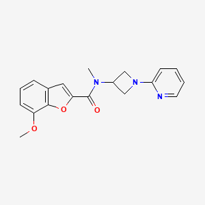 7-Methoxy-N-methyl-N-(1-pyridin-2-ylazetidin-3-yl)-1-benzofuran-2-carboxamide