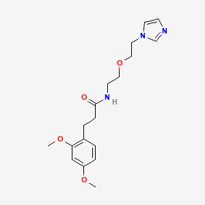 molecular formula C18H25N3O4 B2515620 N-(2-(2-(1H-imidazol-1-yl)ethoxy)ethyl)-3-(2,4-dimethoxyphenyl)propanamide CAS No. 2034568-24-4