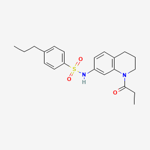 N-(1-propionyl-1,2,3,4-tetrahydroquinolin-7-yl)-4-propylbenzenesulfonamide
