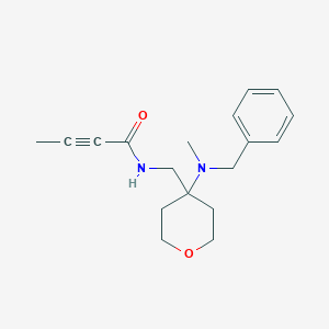 molecular formula C18H24N2O2 B2515648 N-({4-[benzyl(methyl)amino]oxan-4-yl}methyl)but-2-ynamide CAS No. 2411217-70-2