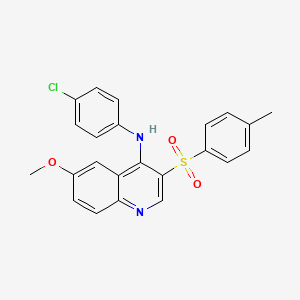 molecular formula C23H19ClN2O3S B2515661 N-(4-chlorophenyl)-6-methoxy-3-tosylquinolin-4-amine CAS No. 893784-60-6