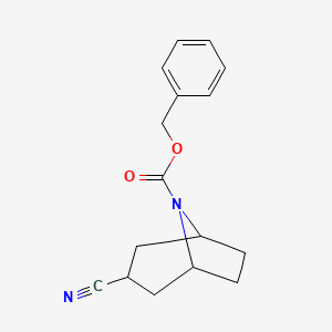 molecular formula C16H18N2O2 B2515676 Benzyl 3-cyano-8-azabicyclo[3.2.1]octane-8-carboxylate CAS No. 1159825-53-2