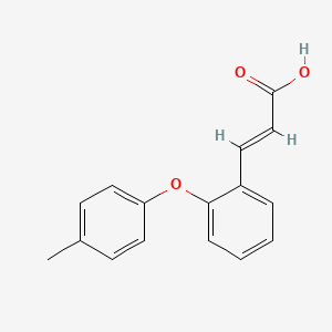 molecular formula C16H14O3 B2515702 3-[2-(4-Methylphenoxy)phenyl]acrylic acid CAS No. 1164477-18-2