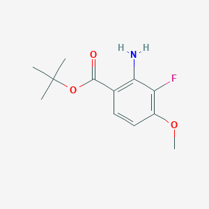 molecular formula C12H16FNO3 B2515755 Tert-butyl 2-amino-3-fluoro-4-methoxybenzoate CAS No. 2248386-47-0
