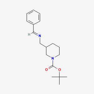 molecular formula C18H26N2O2 B2515762 tert-Butyl 3-((benzylideneamino)methyl)piperidine-1-carboxylate CAS No. 1824819-67-1