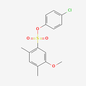 B2515763 4-Chlorophenyl 5-methoxy-2,4-dimethylbenzene-1-sulfonate CAS No. 2361768-95-6