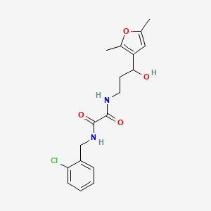 molecular formula C18H21ClN2O4 B2515786 N1-(2-chlorobenzyl)-N2-(3-(2,5-dimethylfuran-3-yl)-3-hydroxypropyl)oxalamide CAS No. 1421522-40-8