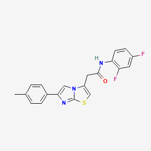 molecular formula C20H15F2N3OS B2515806 N-(2,4-difluorophenyl)-2-[6-(4-methylphenyl)imidazo[2,1-b][1,3]thiazol-3-yl]acetamide CAS No. 897463-24-0