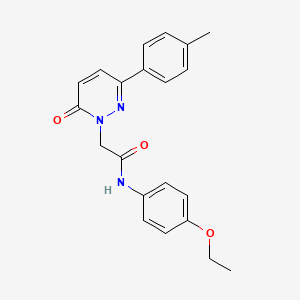 molecular formula C21H21N3O3 B2515808 N-(4-ethoxyphenyl)-2-[3-(4-methylphenyl)-6-oxo-1,6-dihydropyridazin-1-yl]acetamide CAS No. 923077-36-5