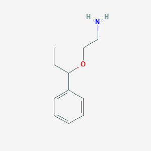 molecular formula C11H17NO B2515821 2-(1-Phenylpropoxy)ethan-1-amine CAS No. 1352503-93-5