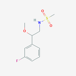 molecular formula C10H14FNO3S B2515828 N-[2-(3-fluorophenyl)-2-methoxyethyl]methanesulfonamide CAS No. 1797891-85-0