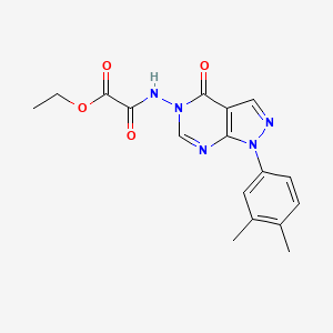molecular formula C17H17N5O4 B2515864 ethyl {[1-(3,4-dimethylphenyl)-4-oxo-1H,4H,5H-pyrazolo[3,4-d]pyrimidin-5-yl]carbamoyl}formate CAS No. 919752-53-7