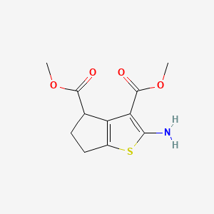 molecular formula C11H13NO4S B2515872 dimethyl 2-amino-5,6-dihydro-4H-cyclopenta[b]thiophene-3,4-dicarboxylate CAS No. 302949-27-5