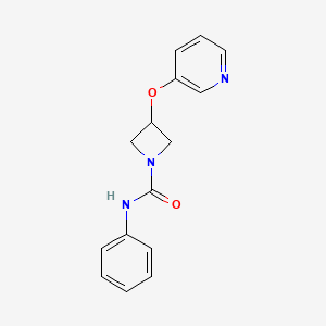 molecular formula C15H15N3O2 B2515933 N-phenyl-3-(pyridin-3-yloxy)azetidine-1-carboxamide CAS No. 1903313-94-9