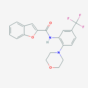 molecular formula C20H17F3N2O3 B251594 N-[2-(morpholin-4-yl)-5-(trifluoromethyl)phenyl]-1-benzofuran-2-carboxamide 