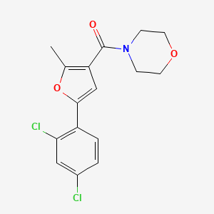 B2515988 (5-(2,4-Dichlorophenyl)-2-methylfuran-3-yl)(morpholino)methanone CAS No. 869469-89-6