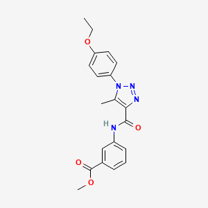 molecular formula C20H20N4O4 B2516000 methyl 3-[1-(4-ethoxyphenyl)-5-methyl-1H-1,2,3-triazole-4-amido]benzoate CAS No. 924833-82-9