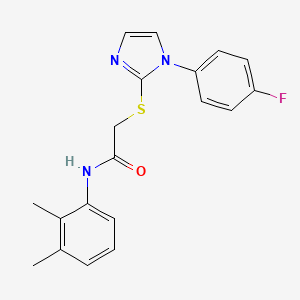molecular formula C19H18FN3OS B2516029 N-(2,3-dimethylphenyl)-2-{[1-(4-fluorophenyl)-1H-imidazol-2-yl]sulfanyl}acetamide CAS No. 688336-77-8