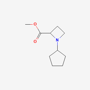 molecular formula C10H17NO2 B2516039 Methyl 1-cyclopentylazetidine-2-carboxylate CAS No. 1042413-90-0