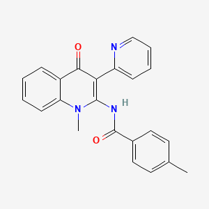 B2516097 4-methyl-N-(1-methyl-4-oxo-3-(pyridin-2-yl)-1,4-dihydroquinolin-2-yl)benzamide CAS No. 883964-56-5