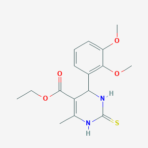 molecular formula C16H20N2O4S B2516098 Ethyl 4-(2,3-dimethoxyphenyl)-6-methyl-2-thioxo-1,2,3,4-tetrahydropyrimidine-5-carboxylate CAS No. 313533-44-7