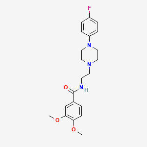 molecular formula C21H26FN3O3 B2516135 N-(2-(4-(4-fluorophenyl)piperazin-1-yl)ethyl)-3,4-dimethoxybenzamide CAS No. 1049411-87-1