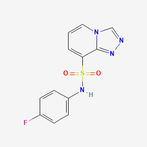 molecular formula C12H9FN4O2S B2516169 N-(4-fluorophenyl)-[1,2,4]triazolo[4,3-a]pyridine-8-sulfonamide CAS No. 1359604-46-8