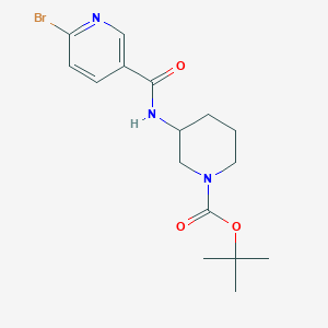 molecular formula C16H22BrN3O3 B2516189 Tert-butyl 3-[(6-bromopyridine-3-carbonyl)amino]piperidine-1-carboxylate CAS No. 2402828-79-7