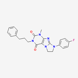 8-(4-fluorophenyl)-1-methyl-3-(3-phenylpropyl)-7,8-dihydro-1H-imidazo[2,1-f]purine-2,4(3H,6H)-dione