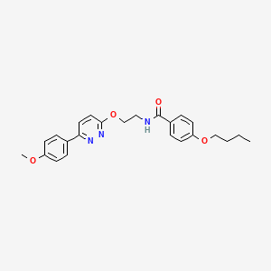 4-butoxy-N-[2-[6-(4-methoxyphenyl)pyridazin-3-yl]oxyethyl]benzamide