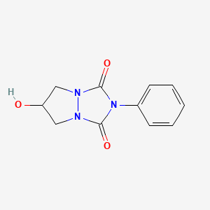 6-hydroxy-2-phenyldihydro-1H,5H-pyrazolo[1,2-a][1,2,4]triazole-1,3(2H)-dione