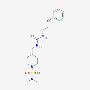N,N-dimethyl-4-((3-(2-phenoxyethyl)ureido)methyl)piperidine-1-sulfonamide