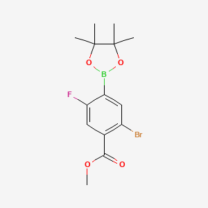 Methyl 2-bromo-5-fluoro-4-(4,4,5,5-tetramethyl-1,3,2-dioxaborolan-2-yl)benzoate
