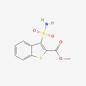 molecular formula C10H9NO4S2 B2516211 Methyl 3-sulfamoylbenzo[b]thiophene-2-carboxylate CAS No. 81885-37-2