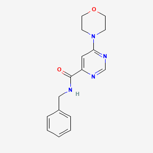 molecular formula C16H18N4O2 B2516231 N-benzyl-6-morpholinopyrimidine-4-carboxamide CAS No. 1909674-04-9
