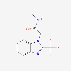 molecular formula C11H10F3N3O B2516239 N-methyl-2-[2-(trifluoromethyl)-1H-1,3-benzimidazol-1-yl]acetamide CAS No. 672950-85-5