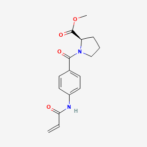 molecular formula C16H18N2O4 B2516251 Methyl (4-acrylamidobenzoyl)-D-prolinate CAS No. 2361588-42-1