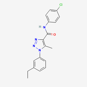 molecular formula C18H17ClN4O B2516280 N-(4-chlorophenyl)-1-(3-ethylphenyl)-5-methyl-1H-1,2,3-triazole-4-carboxamide CAS No. 895639-25-5