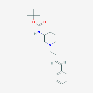 molecular formula C20H30N2O2 B2516296 (E)-tert-Butyl (1-(4-phenylbut-3-en-1-yl)piperidin-3-yl)carbamate CAS No. 1353990-98-3