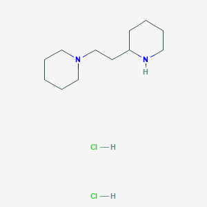 molecular formula C12H26Cl2N2 B2516321 1-[2-(2-Piperidinyl)ethyl]piperidine dihydrochloride CAS No. 6295-79-0